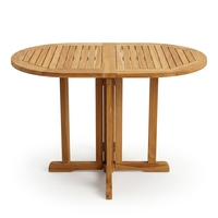 Ensemble de salle à manger pliant en teck pour extérieur, table ovale pliante et chaises, ensemble bistrot en bois massif, mobilier de jardin et de terrasse, décoration artistique