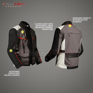 Chaqueta Softshell de moto para hombre con tela a prueba de viento y puños ajustables para jinetes impermeable chaqueta Softshell de moto para hombre - Product Image 5