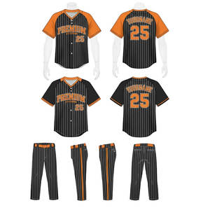 เสื้อเบสบอลสโมสร ออกแบบโลโก้เองได้ รับผลิตแบบ OEM ชุดทีม เสื้อแบบติดกระดุมและกางเกง แบบซับลิเมชั่น - Product Image 1