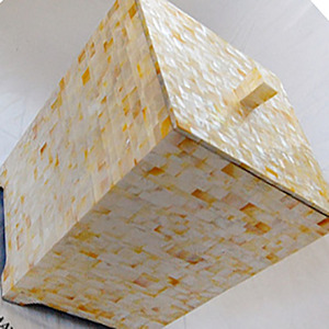 Joyero de madera Irregular de diseño exclusivo, madreperla, mosaico de arte mixto con incrustaciones, JOYERÍA SEASHELL para bodas - Product Image 2