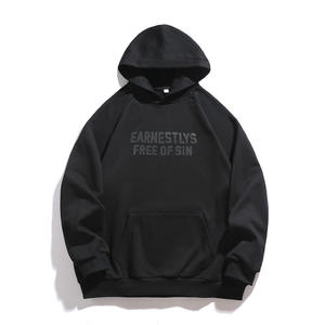 Sudadera con Capucha de Alta Calidad con Logotipo Personalizado, Felpa Francesa, Algodón Grueso, Transpirable, con Cierre, Antiarrugas, para Invierno, Unisex - Product Image 3