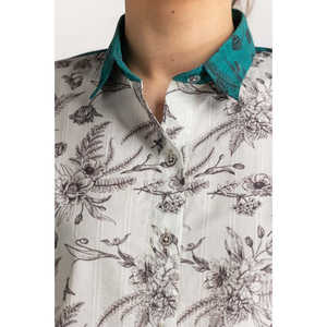 Chemisier en Soie Blanche WM-CS-SS24-009 Col Montant Brodé Style Rétro Long en Lin Tricoté Popeline Organza Taille XL pour l'Automne - Product Image 3