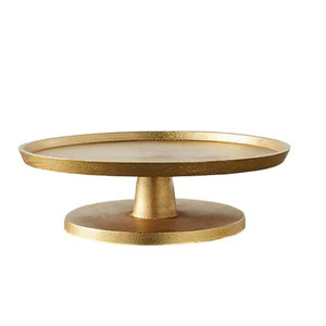 Round Shape Metal Pastry and Cake Serving Tray Tool Royal Dinning Decoration Metal Cake Display Stand <b>With</b> <b>Mirror</b> <b>Crystal</b> Design - Product Image 6