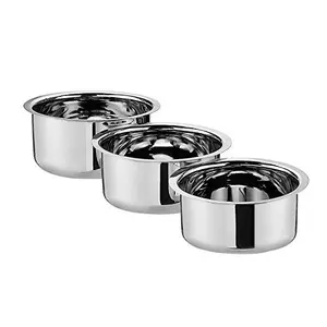 Set bestehende aus drei Stahl-Kochöfen beste Qualität handgefertigter Designer Casserole klassisch stilvoll heißer Verkauf luxuriöser Metall-Lebensdose