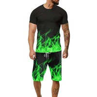 Ensemble de survêtement Twin Tracksuits Short - Ensemble de survêtement pour hommes 2 pièces T-shirt et short de sport sublimé pour la gym et le fitness 2026