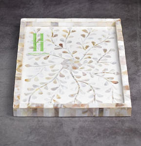 Bandeja de servicio de nácar redonda hecha a mano de lujo de tendencia caliente para Decoración de mesa y decoración de restaurante de Vietnam - Product Image 1