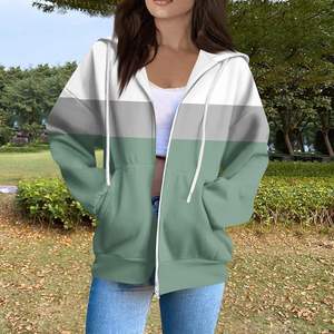 Sudadera personalizada con capucha para hombre, cremallera, cremallera completa, forro polar de algodón, sudadera de gran tamaño, conjunto de Jogger, ropa de calle con bolsillo - Product Image 5