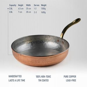 Round Shape Metal Sauce Pans With Handles Kitchenware Items Suitable For Home Hotel And Restaurant Use Heavy Copper Sauce pans - Product Image 5
