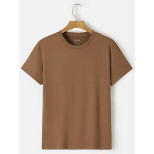 Camisetas de color sólido Camiseta deportiva de ajuste regular para hombre Ecológico 100% algodón Logotipo personalizado Impreso Camisetas Ligeras - Product Image 2