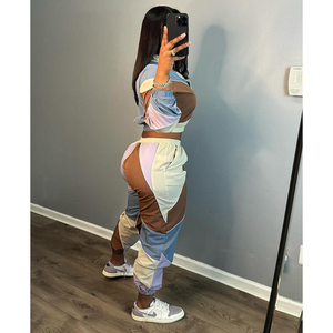 Manches longues imprimé surdimensionné pull à capuche femmes survêtement Joggers costumes ensembles femmes 2 deux pièces pantalons de survêtement et ensemble à capuche - Product Image 6