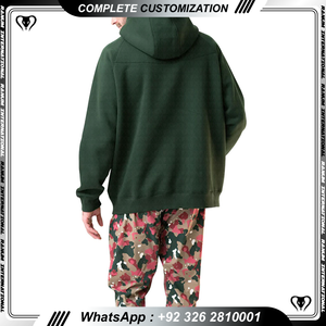 Sudadera con capucha de lana para hombre Logotipo personalizado Oversized Drop Shoulder Streetwear Sudadera con capucha en blanco para hombres - Product Image 4