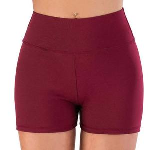 Short de sport respirant d'entraînement vierge pour femmes en gros Short de course à pied de compression pour femmes Taille élastique Polyester Spandex - Product Image 4