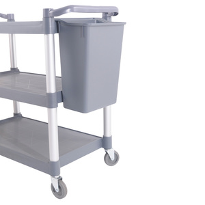 <span class=keywords><strong>Chariot</strong></span> de transport de plats chauds pour cuisine commerciale <span class=keywords><strong>chariot</strong></span> de service de chambre en plastique PP étagère à plateau <span class=keywords><strong>chariot</strong></span> roulant utilitaire à 3 niveaux - Product Image 6