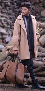 Transporteur de bûches en cuir avec personnalisation, transporteur de bois de chauffage personnalisé, sac à bûches de cheminée, décor de cheminée de ferme, LWH-0011 - Product Image 4