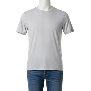 Anti boulochage coton fibre de bambou O cou t-shirts respirant évacuation de l'humidité tenue décontracté durable pour hommes femmes usage quotidien - Product Image 1