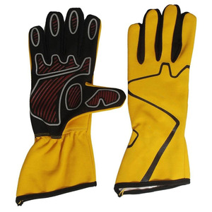 Custom Yellow Neoprene Racing Gloves <b>Full</b> Finger Non <b>Slip</b> Breathable Outdoor Riding Gloves Unisex Motorcycle Sports OEM - Product Image 5