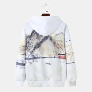 เสื้อสเวตเตอร์แบบสวมศีรษะสำหรับฤดูหนาวขนาดใหญ่สำหรับทุกเพศเสื้อกันหนาวมีฮู้ดผ้าฟลีซสีพื้นผ้าโพลีเอสเตอร์สำหรับผู้ชายไซส์ใหญ่พิเศษออกแบบได้ตามที่ต้องการ - Product Image 2