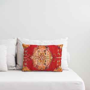 Cojín con estampado floral bohemio, cojín decorativo vintage hecho a mano, funda + relleno - Product Image 1