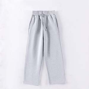 Oversized Wide Leg Sweatpants 450Gsm Baggy <b>Loose</b> <b>Fit</b> Polyester/Cotton Fleece Thick <b>Jogger</b> Pants Mid Waist Casual High Street <b>Men</b> - Product Image 1
