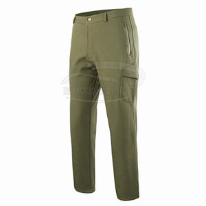 Pantalon cargo léger et décontracté pour hommes, taille élastique, motif droit pour la randonnée en plein air, le travail, avec poches latérales à la taille - Product Image 1