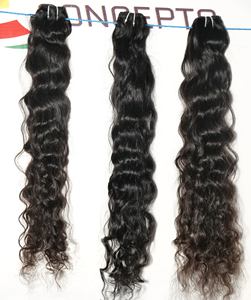 Extensions de cheveux humains au temple noir ondulé naturel à double trame bon marché en gros Vagues afro indiennes brutes non transformées Vague profonde en vrac - Product Image 1
