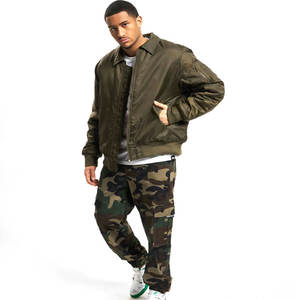 La mejor chaqueta bomber de invierno para hombre de alta calidad hecha a medida de lona, precio barato al por mayor a la venta - Product Image 2