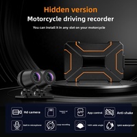 Caméra d'action double pour moto DVR 1080P 2K, enregistreur avant et arrière, caméra de tableau de bord étanche pour moto, vision nocturne, WiFi