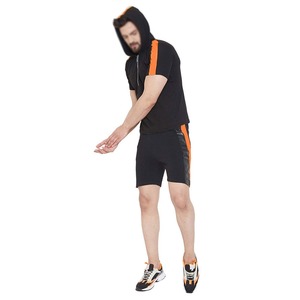 Ensemble de shorts de sport pour hommes 2026, ensemble de shorts unisexe pour l'été, veste à demi-zip et shorts de fitness, vêtements de sport d'entraînement, shorts en polyester unis - Product Image 2