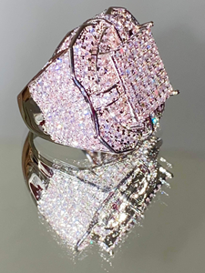 Hip Hop Ice VVS Lab Grown Full Diamond Rounded Bague pour homme en or 10K 14K 18K Bijoux de mariage personnalisés de luxe Style classique à la mode - Product Image 5