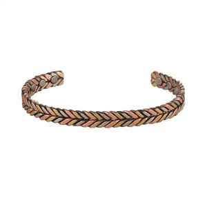 Vente en gros de bracelets de manchette personnalisés en cuivre pour hommes à la mode Bracelet réglable personnalisé à bas prix - Product Image 2