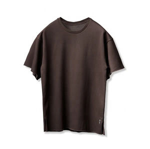 เสื้อยืดคอกลมผ้าคอตตอนพิมพ์ลายกราฟิกโอเวอร์ไซส์สีดำมีน้ำหนักมาก - Product Image 2