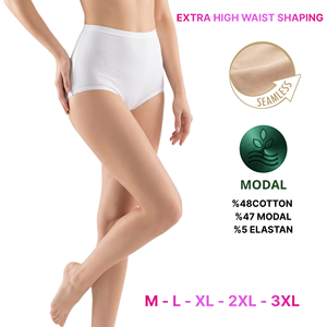 Culottes gainantes taille haute sans coutures écologiques pour femmes en coton modal lavables en machine - Product Image 3