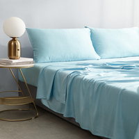 Parure de draps en fibre de bambou 100% imprimée, taille personnalisée, luxe moderne et simple, 300 fils, pour hôtels et mariages, collection automne