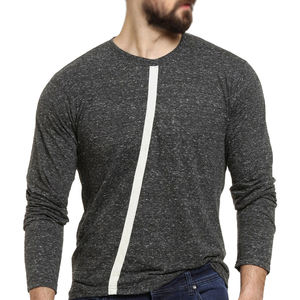 เสื้อยืดแขนยาวสำหรับผู้ชายเสื้อยืดสำหรับออกกำลังกายคอกลมระบายอากาศและทนทานออกแบบโลโก้ได้ตามต้องการ - Product Image 1