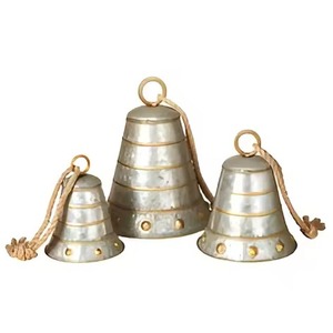 Cloche suspendue en métal de noël décoration cloche de porte de Style Antique pour fête de vacances maison jardin mur ornement de fête - Product Image 3