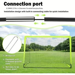 Portería de fútbol pop-up portátil, personalizable, equipo de entrenamiento de <span class=keywords><strong>red</strong></span> de fútbol <span class=keywords><strong>para</strong></span> niños de 4*3 pies/6*4 pies - Product Image 4