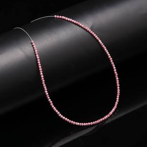 สร้อยข้อมือลูกปัดเพชรทรงเหลี่ยมสีชมพู 15 นิ้ว พลอยแท้ธรรมชาติ ขายส่งจำนวนมาก - Product Image 1