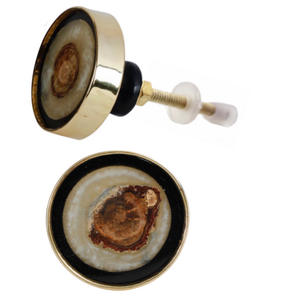 Design industriel Laiton Or Résine Bois Boutons et Poignée Artisanat pour Armoires de Cuisine Commodes Armoires Armoires Salle à Manger Chambres à coucher - Product Image 2
