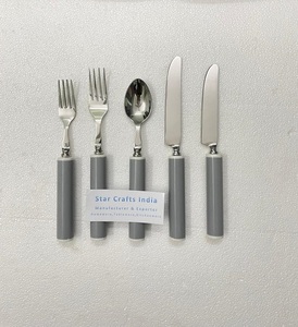 Couverts de mariage de qualité supérieure, vaisselle dorée, couverts polis miroir, ensemble de couverts avec manche en résine, cuillère, fourchette, couverts de table - Product Image 5