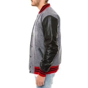 Veste de baseball de haute qualité sur mesure en cuir/laine 100% de haute qualité pour homme - Product Image 4