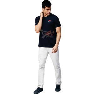 T-shirt pour homme en coton 100% en gros, coupe décontractée, imprimé, pour une utilisation en plein air et en salle de sport, personnalisable, anti-UV, séchage rapide - Product Image 1