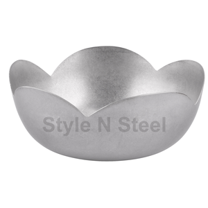 Tazón de fruta para aperitivos de acero inoxidable de diseñador Vintage, cuenco creativo para servir perezoso con corte Floral, conveniente acceso de lujo para aperitivos - Product Image 1