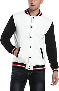 Custom Jean Varsity <b>Jacket</b> 100%Cotton Long Sleeve <b>Men</b> <b>s</b> Clothing Streetwear Custom Denim <b>Jacket</b> - Product Image 3