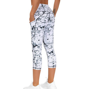 Nuevo diseño sin costuras Tie Die pantalones de cintura alta estampado entrenamiento mujeres pantalones de chándal Fitness Yoga mallas básicas - Product Image 3