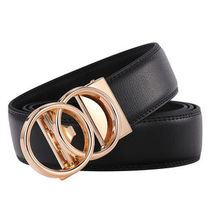 เข็มขัดหนังแท้สำหรับผู้ชาย โลโก้สั่งทำ งานฝีมือทนทาน ดีไซน์คลาสสิก คุณภาพพรีเมียม เหมาะสำหรับธุรกิจและลำลอง หัวเข็มขัดเหล็ก กันน้ำ - Product Image 2