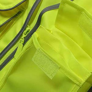 Chaleco de Seguridad Reflectante de Alta Visibilidad, Transpirable e Impermeable, Hecho a Medida, Certificado CE, de Nailon/Poliéster, Personalizado - Product Image 3