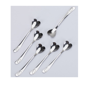 Couverts Ensemble de cuillères à dessert en acier inoxydable faites à la main Cuillère artisanale personnalisée 5 pièces et cuillère à dessert Prix raisonnable - Product Image 6