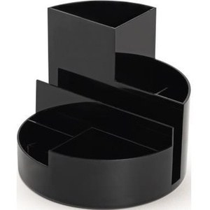 MAUL 14 X 12.5 cm Black ABS <b>Plastic</b> Round Box Pencil Holder Desktop & <b>Drawer</b> Organizer - Product Image 1