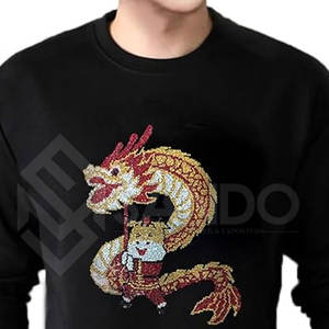 เสื้อสเวตเชิ้ตประดับพลอยเทียมสำหรับผู้ชายเสื้อแฟชั่นสตรีทแวร์ประดับพลอยเทียมสำหรับผู้ชาย - Product Image 5