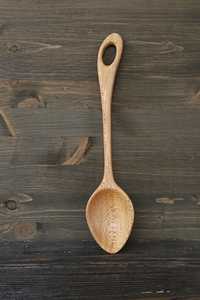 Juego de 3 cucharas de paleta de madera grandes hechas a mano, utensilios de cocina naturales ecológicos con pulido de espejo para acampar y servir - Product Image 4